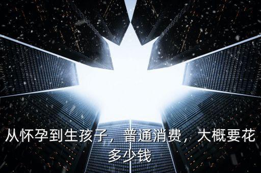 從懷孕到生孩子，普通消費，大概要花多少錢
