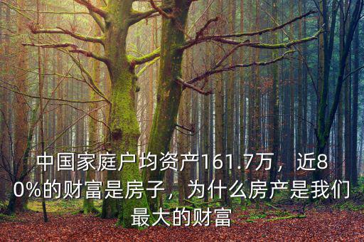 中國(guó)家庭戶均資產(chǎn)161.7萬(wàn)，近80%的財(cái)富是房子，為什么房產(chǎn)是我們最大的財(cái)富