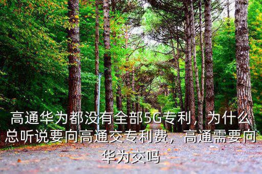 高通華為都沒有全部5G專利，為什么總聽說要向高通交專利費(fèi)，高通需要向華為交嗎