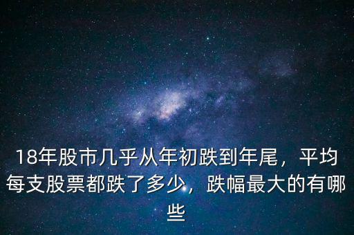 18年股市幾乎從年初跌到年尾，平均每支股票都跌了多少，跌幅最大的有哪些