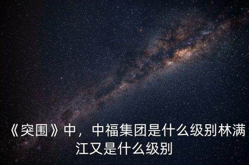 《突圍》中，中福集團是什么級別林滿江又是什么級別