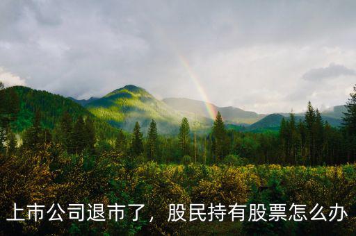 上市公司退市了，股民持有股票怎么辦