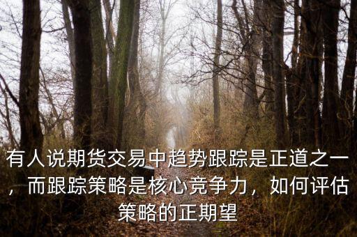 有人說(shuō)期貨交易中趨勢(shì)跟蹤是正道之一，而跟蹤策略是核心競(jìng)爭(zhēng)力，如何評(píng)估策略的正期望