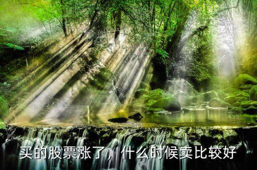 買的股票漲了，什么時候賣比較好