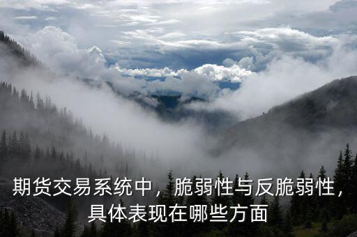 期貨交易系統(tǒng)中，脆弱性與反脆弱性，具體表現(xiàn)在哪些方面