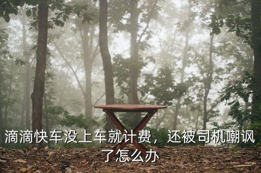 滴滴快車沒上車就計費，還被司機(jī)嘲諷了怎么辦