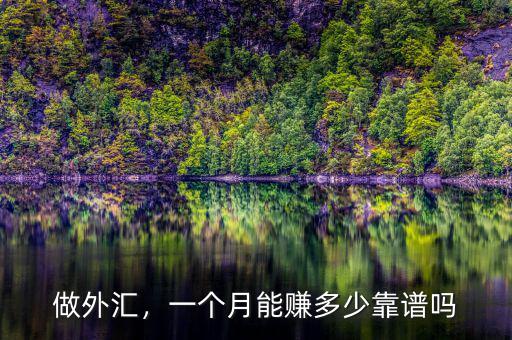 做外匯，一個(gè)月能賺多少靠譜嗎