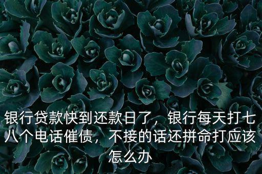 銀行貸款快到還款日了，銀行每天打七八個電話催債，不接的話還拼命打應該怎么辦