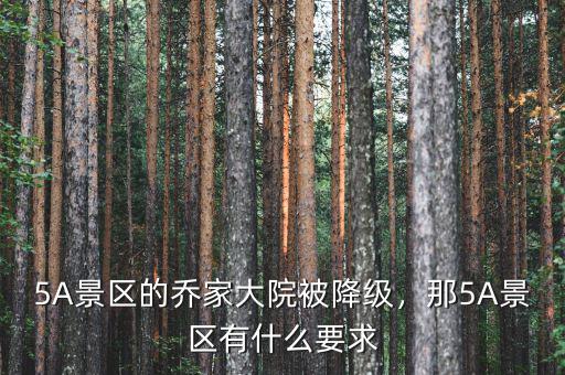 5A景區(qū)的喬家大院被降級，那5A景區(qū)有什么要求