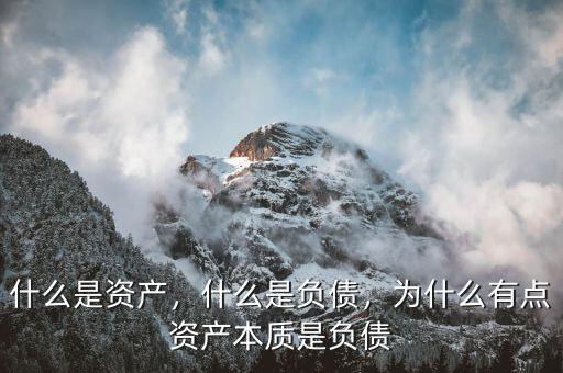 什么是資產(chǎn)，什么是負(fù)債，為什么有點(diǎn)資產(chǎn)本質(zhì)是負(fù)債