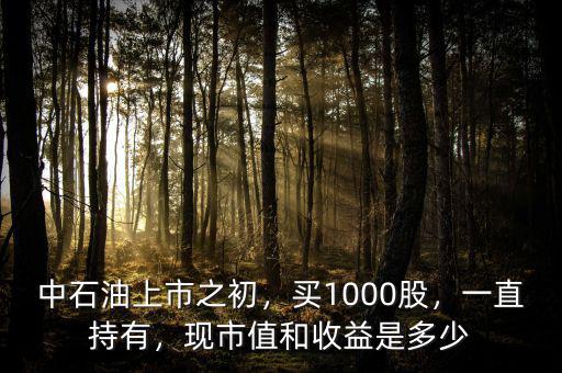 中石油上市之初，買1000股，一直持有，現(xiàn)市值和收益是多少
