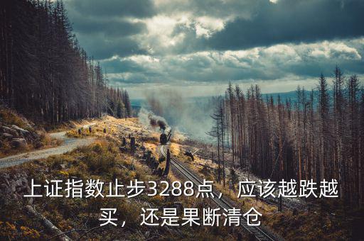上證指數(shù)止步3288點(diǎn)，應(yīng)該越跌越買，還是果斷清倉