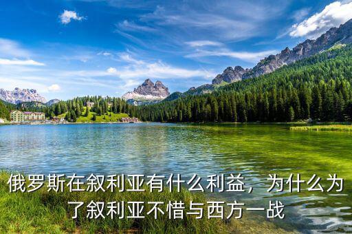 俄羅斯在敘利亞有什么利益，為什么為了敘利亞不惜與西方一戰(zhàn)