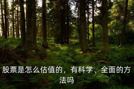 股票是怎么估值的，有科學(xué)、全面的方法嗎