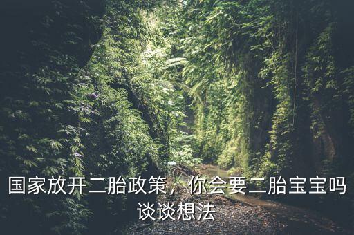 國家放開二胎政策，你會要二胎寶寶嗎談?wù)勏敕? class=