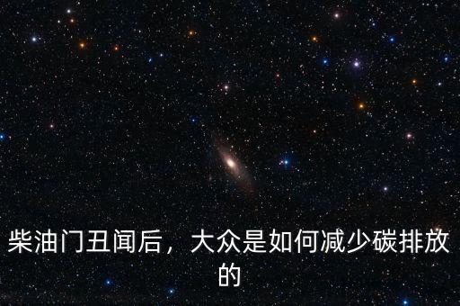 柴油門丑聞后，大眾是如何減少碳排放的