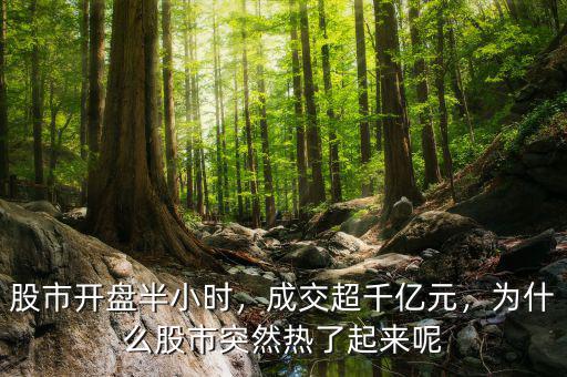 股市開(kāi)盤半小時(shí)，成交超千億元，為什么股市突然熱了起來(lái)呢