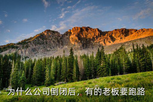 為什么公司倒閉后，有的老板要跑路