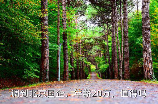 調到北京國企，年薪20萬，值得嗎