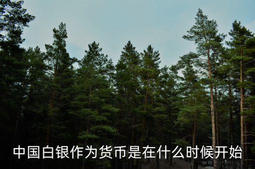 中國(guó)白銀作為貨幣是在什么時(shí)候開(kāi)始