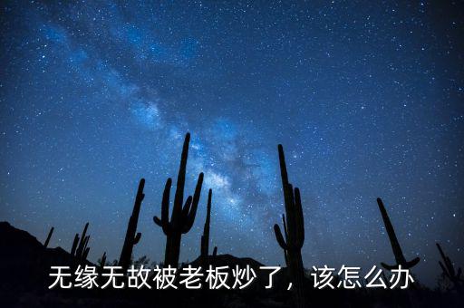 無緣無故被老板炒了，該怎么辦