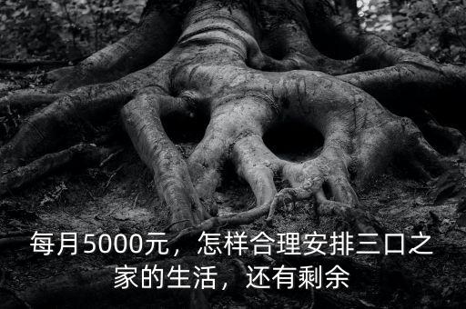 每月5000元，怎樣合理安排三口之家的生活，還有剩余