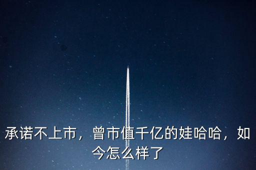承諾不上市，曾市值千億的娃哈哈，如今怎么樣了