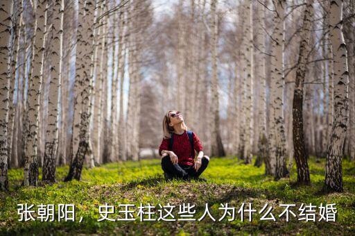 張朝陽，史玉柱這些人為什么不結(jié)婚