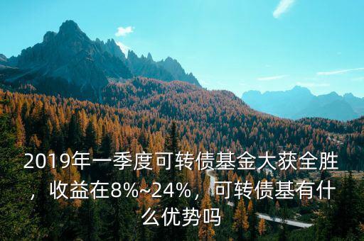 2019年一季度可轉(zhuǎn)債基金大獲全勝，收益在8%~24%，可轉(zhuǎn)債基有什么優(yōu)勢(shì)嗎