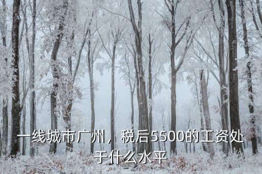 一線城市廣州，稅后5500的工資處于什么水平