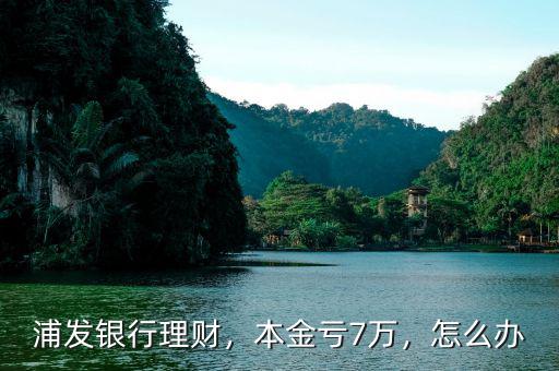 浦發(fā)銀行理財(cái)，本金虧7萬，怎么辦