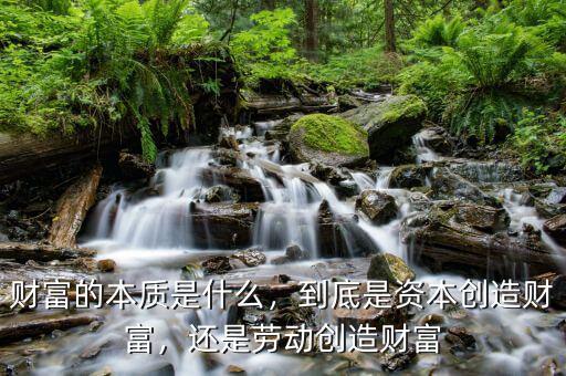 財(cái)富的本質(zhì)是什么，到底是資本創(chuàng)造財(cái)富，還是勞動(dòng)創(chuàng)造財(cái)富
