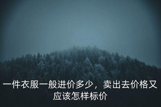 一件衣服一般進(jìn)價(jià)多少，賣(mài)出去價(jià)格又應(yīng)該怎樣標(biāo)價(jià)