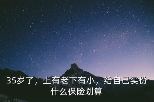 35歲了，上有老下有小，給自己買份什么保險(xiǎn)劃算
