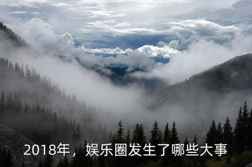 2018年，娛樂圈發(fā)生了哪些大事