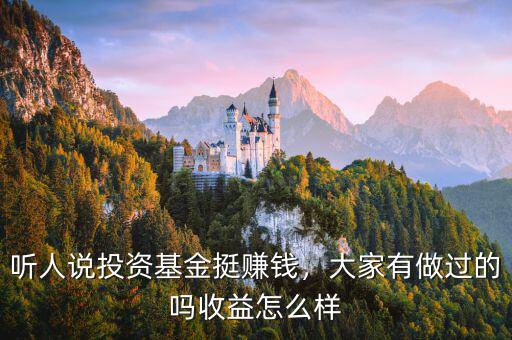 聽人說投資基金挺賺錢，大家有做過的嗎收益怎么樣