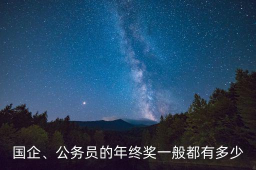 國企、公務(wù)員的年終獎(jiǎng)一般都有多少