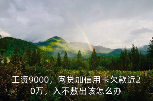 工資9000，網(wǎng)貸加信用卡欠款近20萬(wàn)，入不敷出該怎么辦