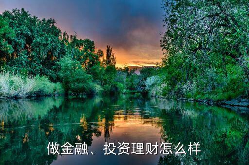 做金融、投資理財怎么樣