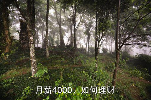 月薪4000，如何理財(cái)
