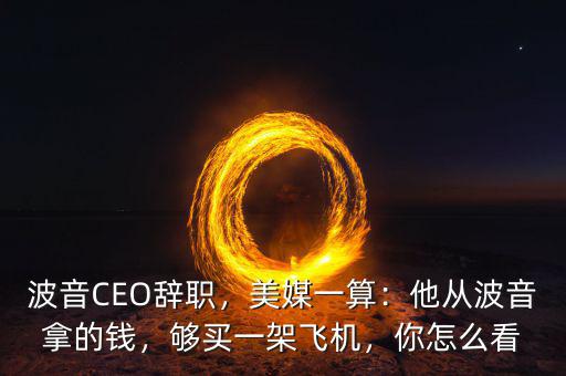 波音CEO辭職，美媒一算：他從波音拿的錢，夠買一架飛機(jī)，你怎么看