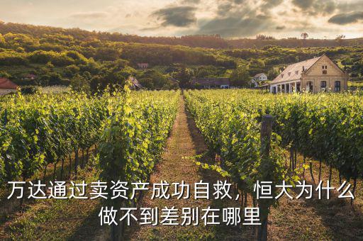萬達通過賣資產成功自救，恒大為什么做不到差別在哪里