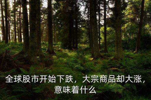 全球股市開始下跌，大宗商品卻大漲，意味著什么
