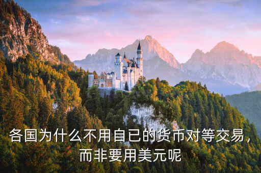 各國(guó)為什么不用自已的貨幣對(duì)等交易，而非要用美元呢