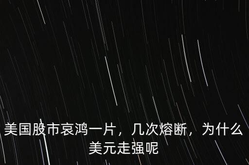美國(guó)股市哀鴻一片，幾次熔斷，為什么美元走強(qiáng)呢