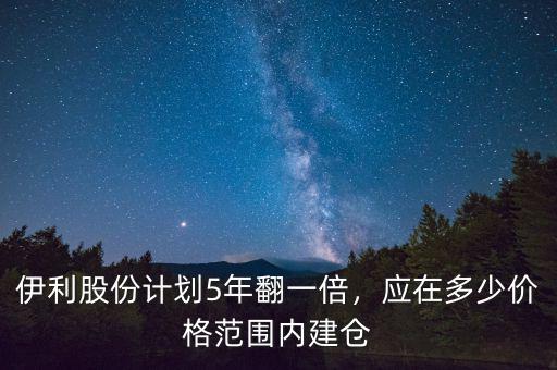 伊利股份計劃5年翻一倍，應(yīng)在多少價格范圍內(nèi)建倉
