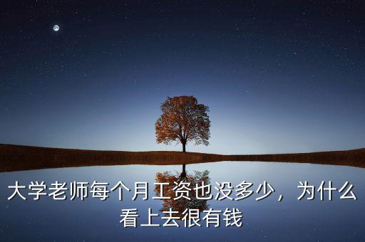 大學(xué)老師每個(gè)月工資也沒(méi)多少，為什么看上去很有錢(qián)