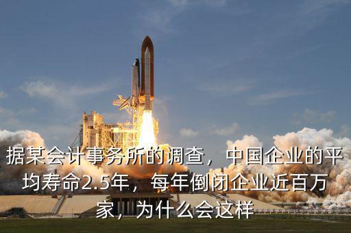 據(jù)某會(huì)計(jì)事務(wù)所的調(diào)查，中國(guó)企業(yè)的平均壽命2.5年，每年倒閉企業(yè)近百萬(wàn)家，為什么會(huì)這樣