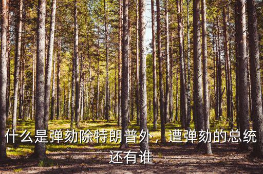什么是彈劾除特朗普外，遭彈劾的總統(tǒng)還有誰
