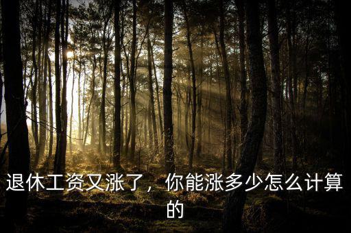 退休工資又漲了，你能漲多少怎么計(jì)算的